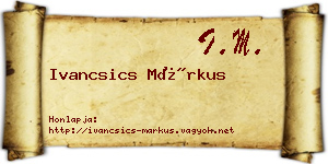 Ivancsics Márkus névjegykártya