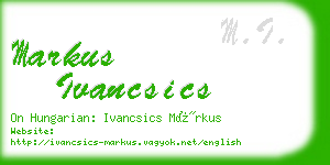 markus ivancsics business card